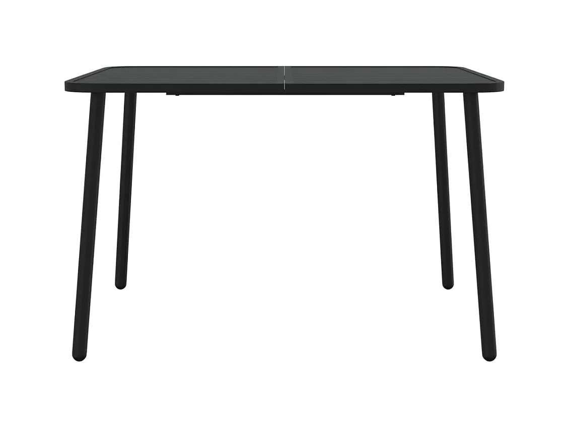 Table de jardin anthracite 110x80x71 cm acier GHR22763