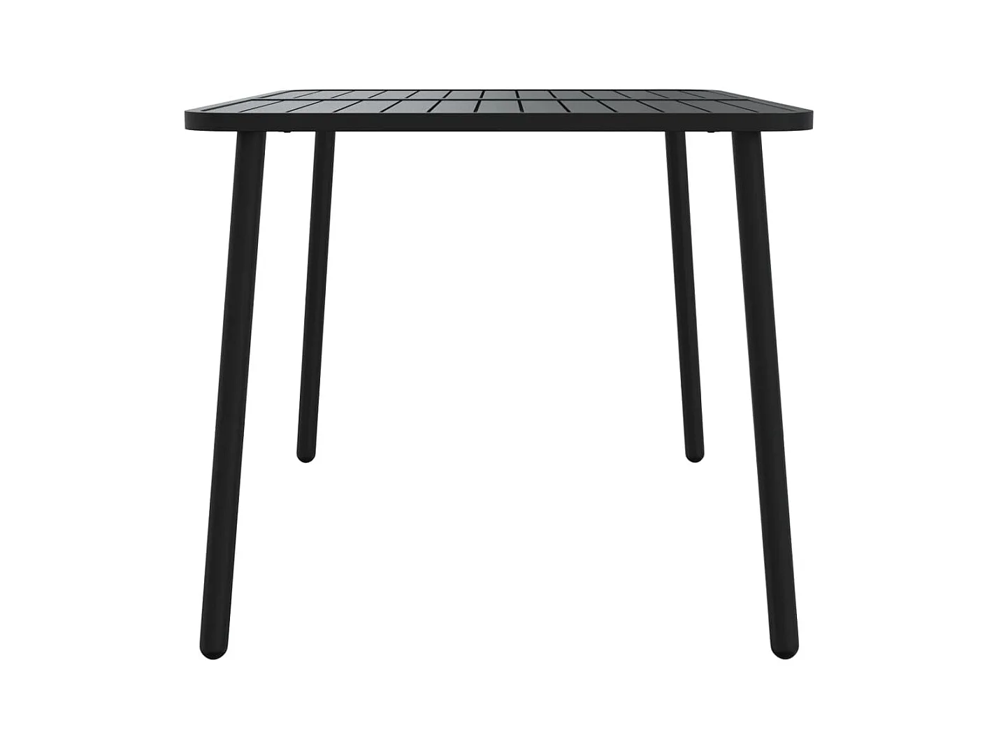 Table de jardin anthracite 110x80x71 cm acier GHR22763