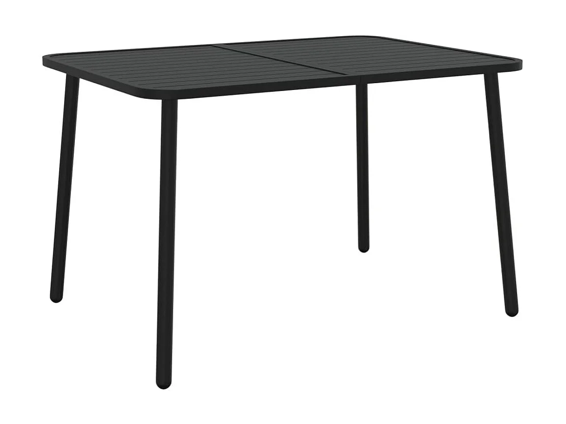 Mesa de comedor de jardín acero gris antracita 110x80x71 cm KOW54964