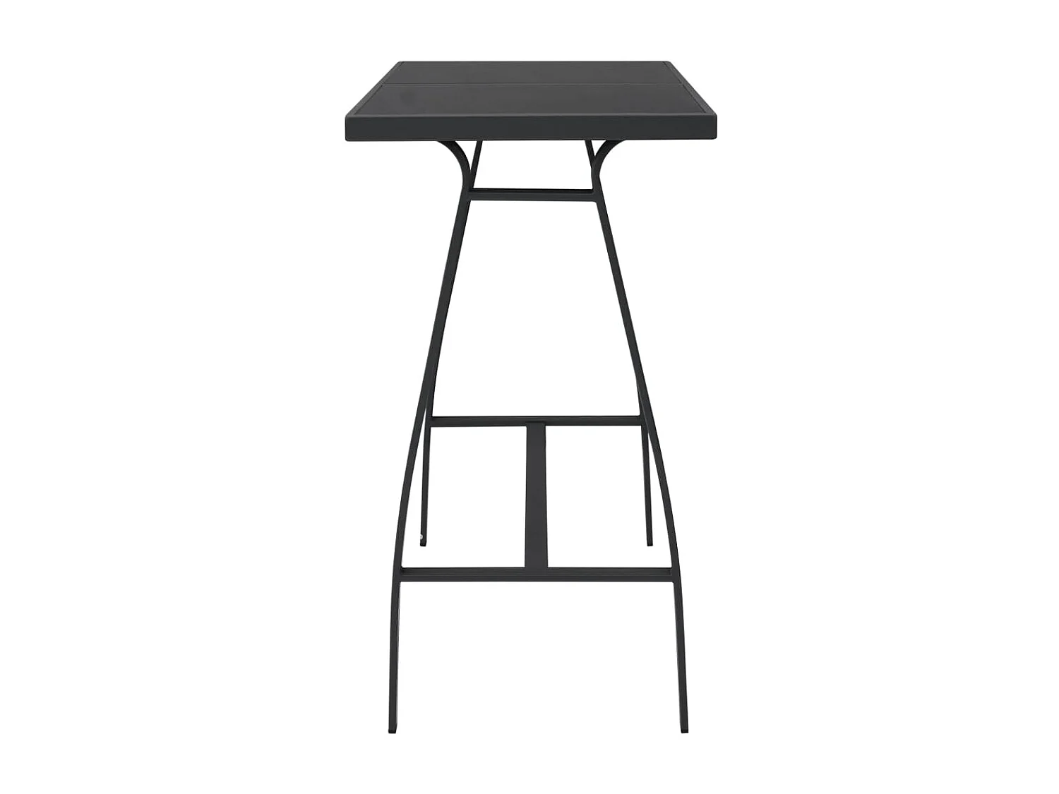 Table à manger de jardin Noir 110x60x110 cm Verre trempé GHR86778
