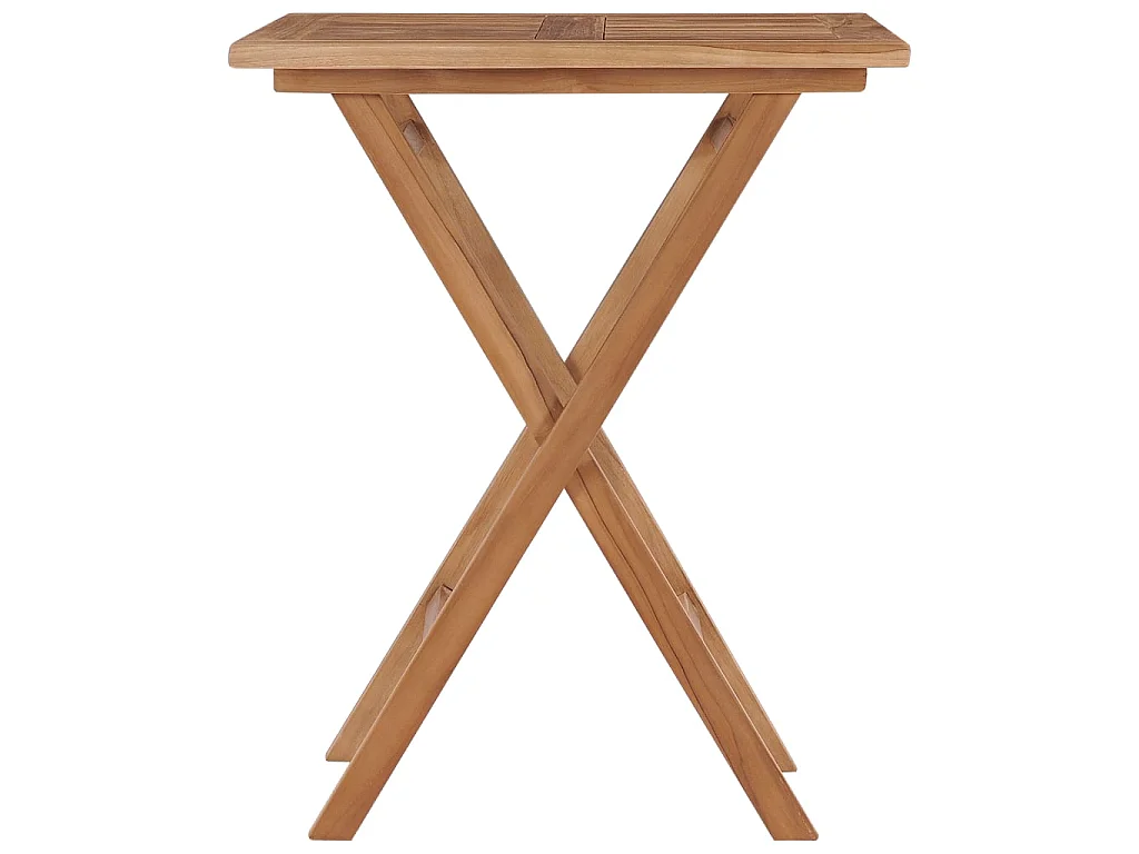 Table pliable de jardin 60x60x75 cm Bois de teck solide GHR85055