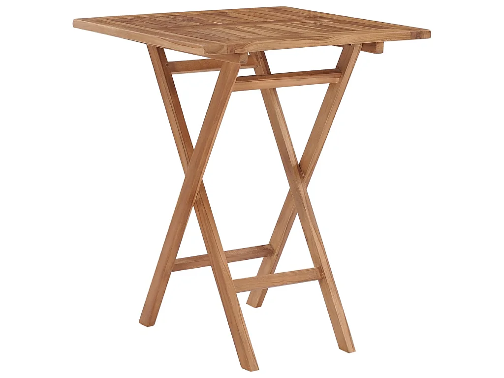 Table pliable de jardin 60x60x75 cm Bois de teck solide GHR85055