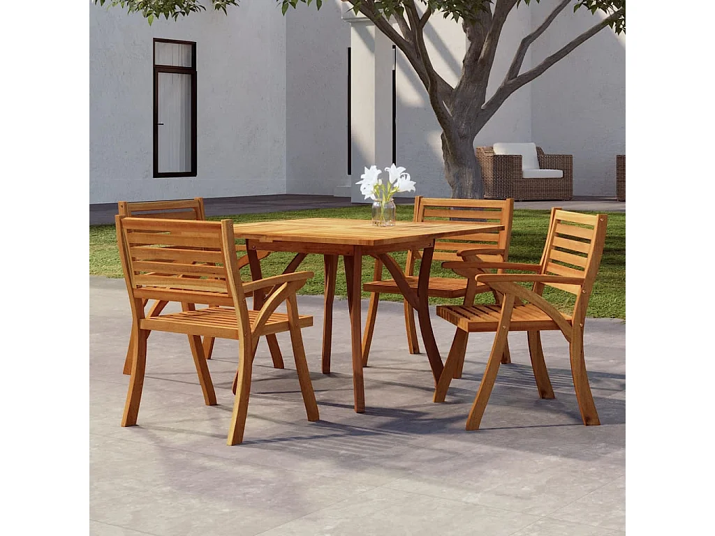 Table de jardin 110x110x75 cm Bois d'acacia solide GHR97306
