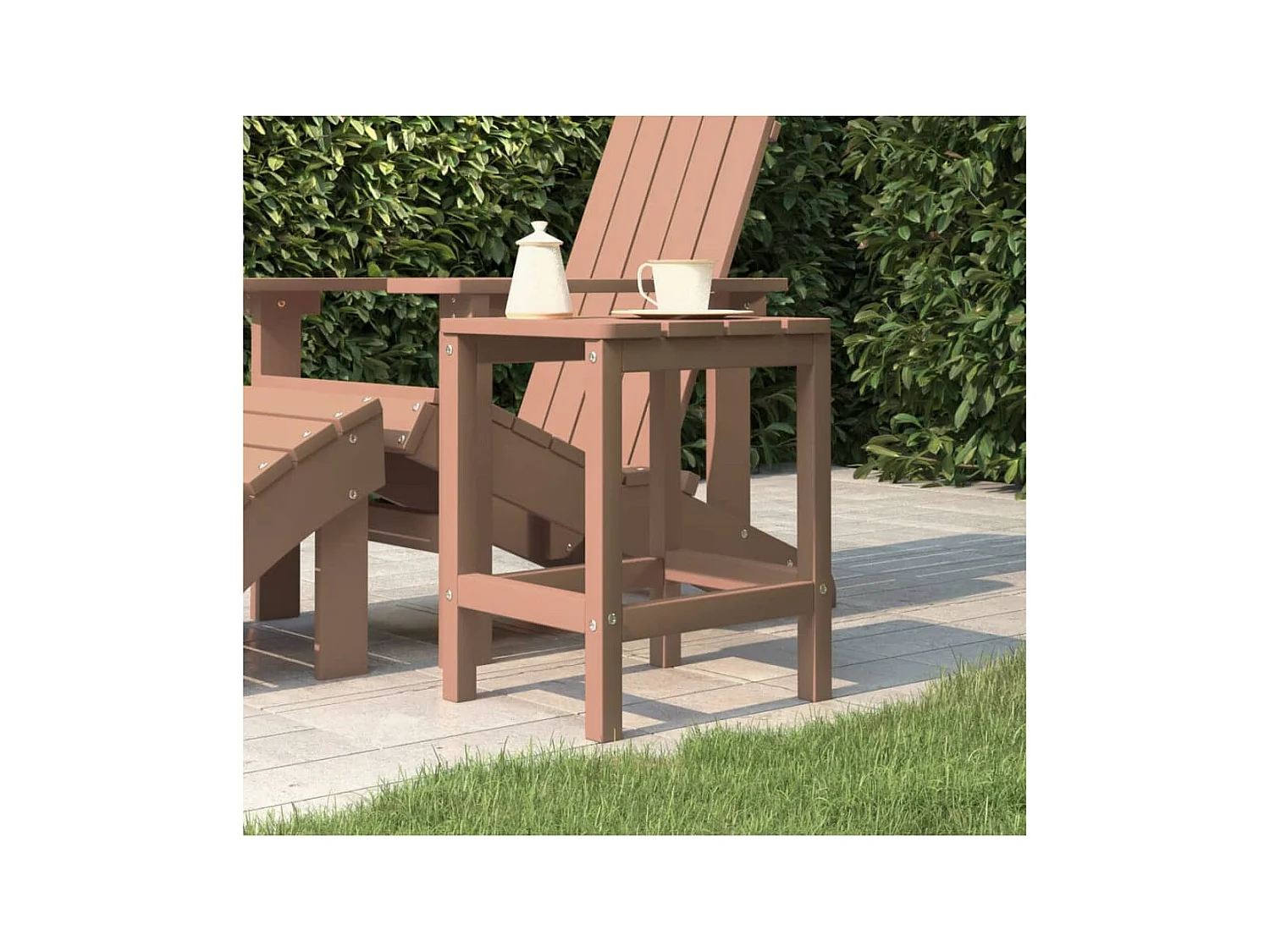 Table de jardin Adirondack Marron 38x38x46 cm PEHD GHR18550