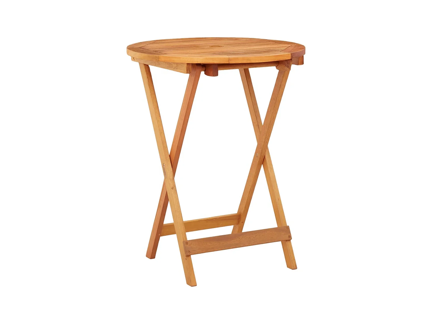 Table de jardin pliable Ø60x75 cm Bois d'eucalyptus solide GHR81440