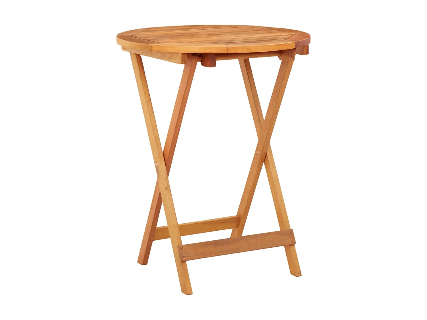 Table de jardin pliable Ø60x75 cm Bois d'eucalyptus solide GHR81440