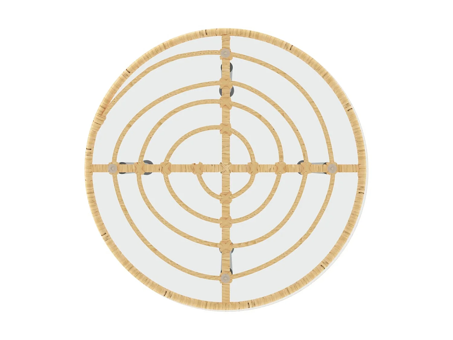 Mesa de jantar Ø50 cm   vidro temperado e aço PT617726