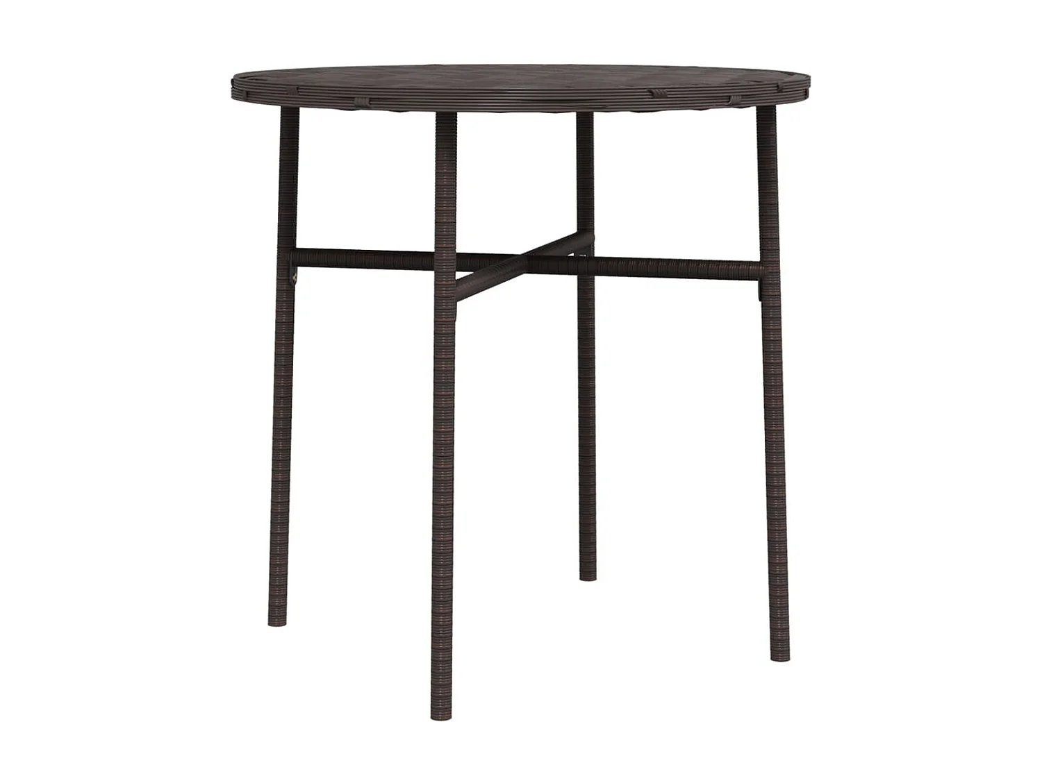 Table à thé Marron 45 cm Résine tressée GHR19683