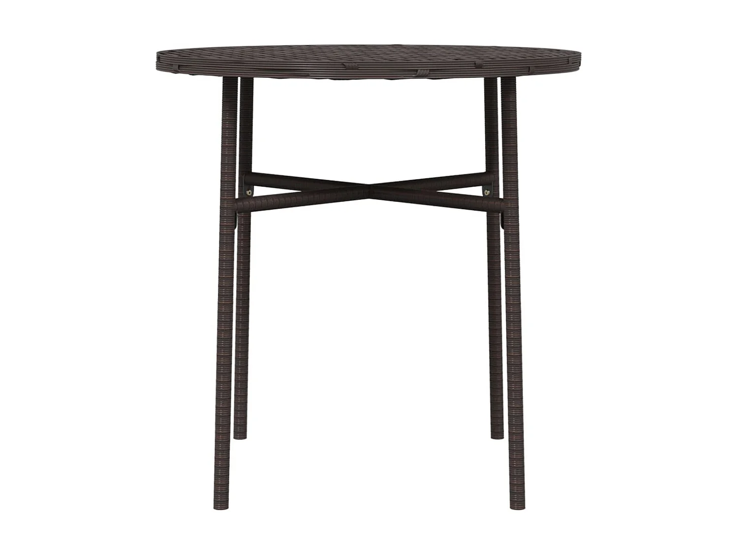 Table à thé Marron 45 cm Résine tressée GHR19683