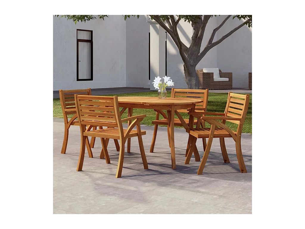 Table de jardin 150x90x75 cm Bois d'acacia solide GHR38422