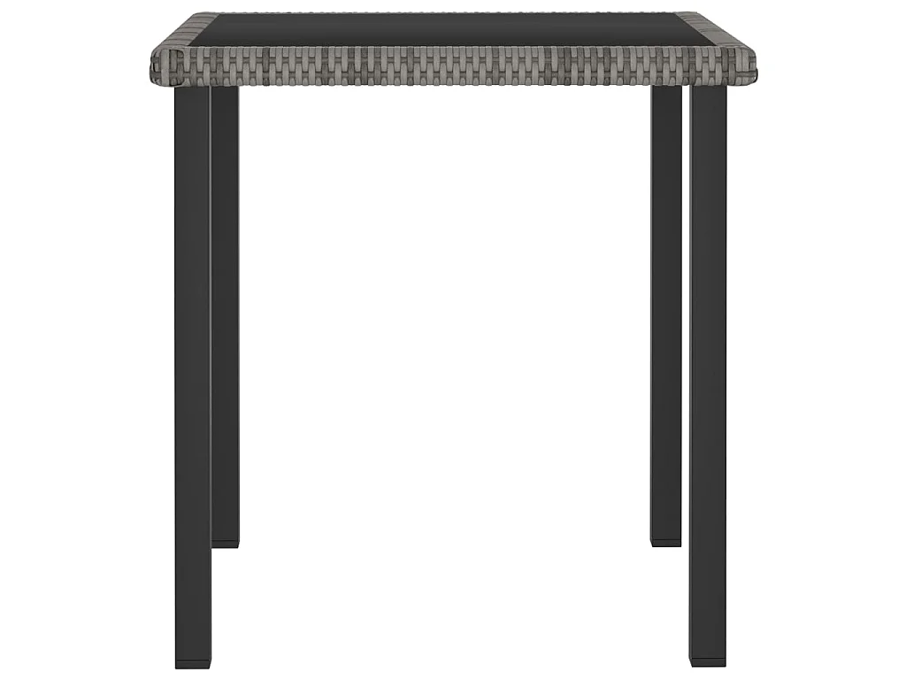 Tuintafel 70x70x73 cm poly rattan grijs NL954012