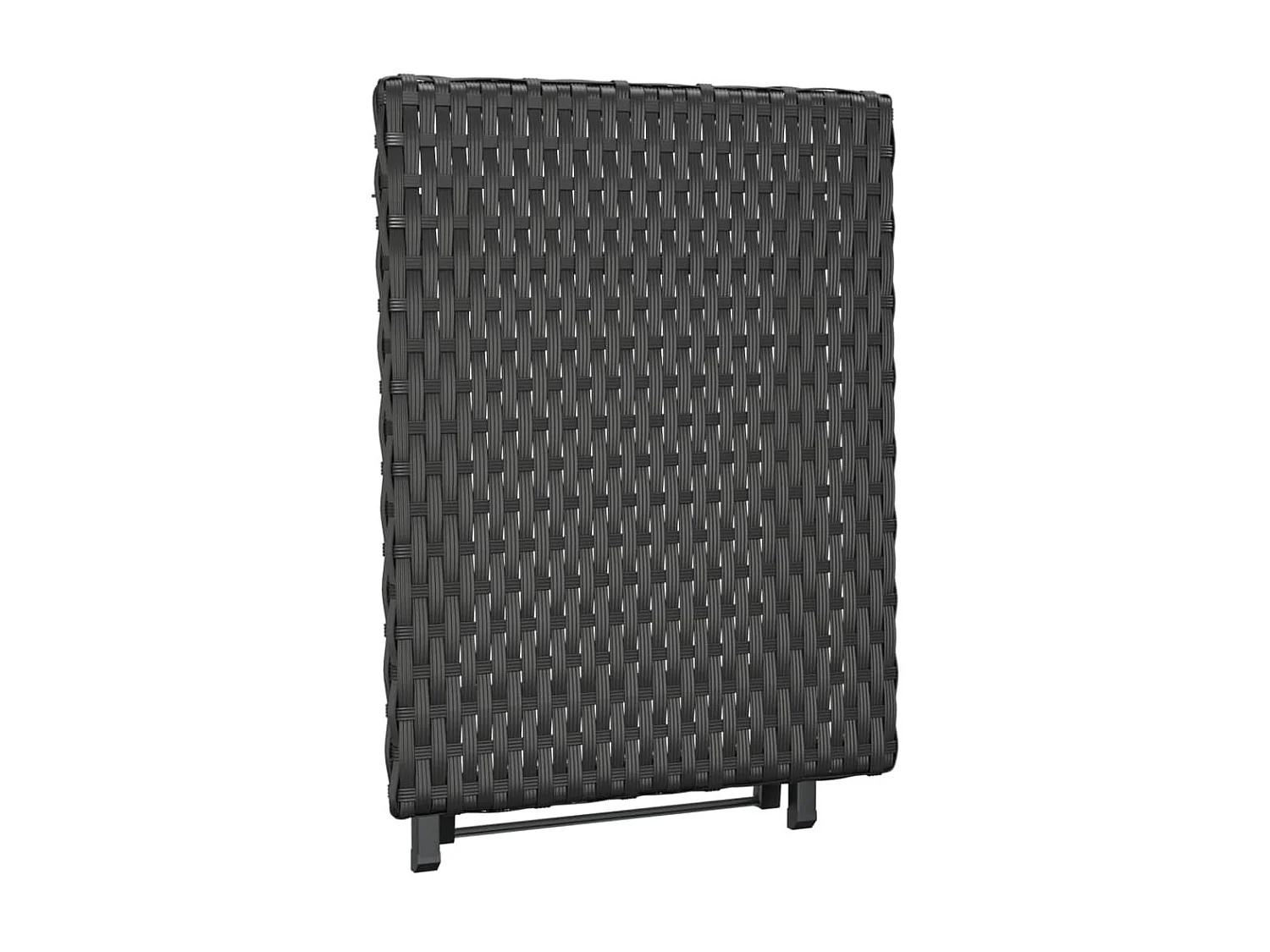 Table pliable noir 45x35x32 cm résine tressée GHR84608