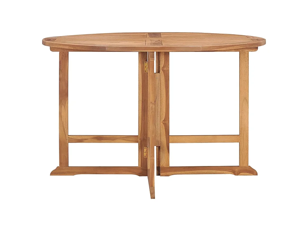 Table à manger de jardin pliable Ø110x75 cm Bois massif de teck GHR38775