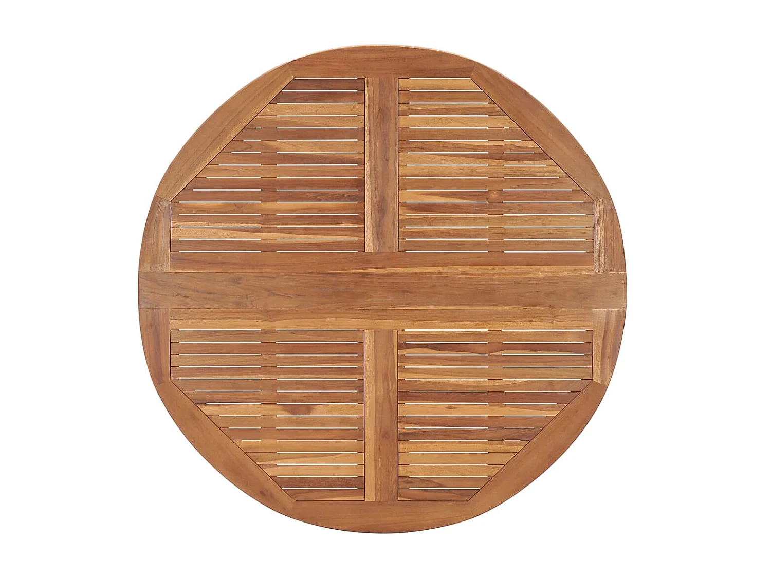 Table à manger de jardin pliable Ø110x75 cm Bois massif de teck GHR38775