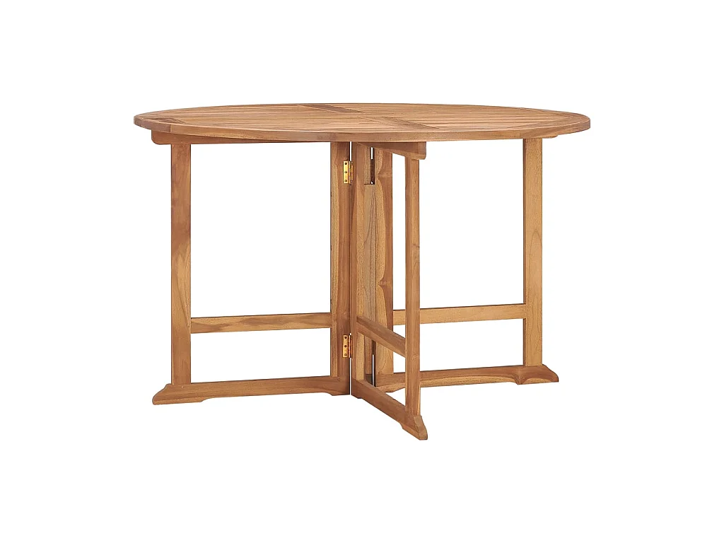 Table à manger de jardin pliable Ø110x75 cm Bois massif de teck GHR38775