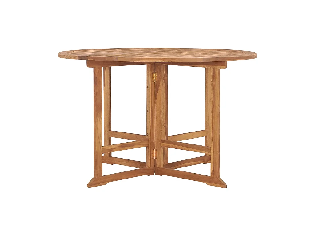 Table à manger de jardin pliable Ø110x75 cm Bois massif de teck GHR38775