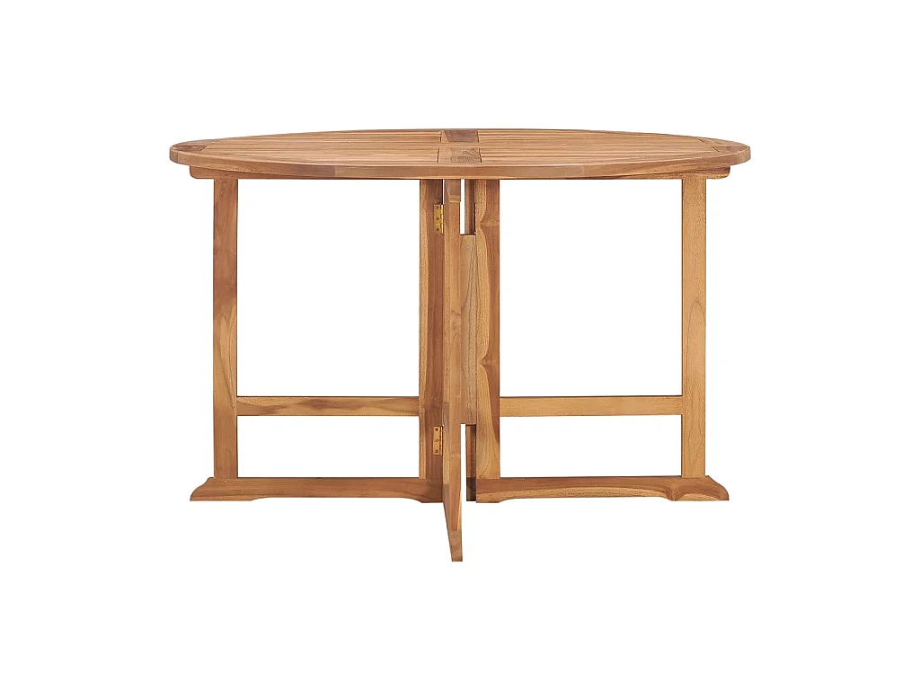 Table à manger de jardin pliable Ø110x75 cm Bois massif de teck GHR38775