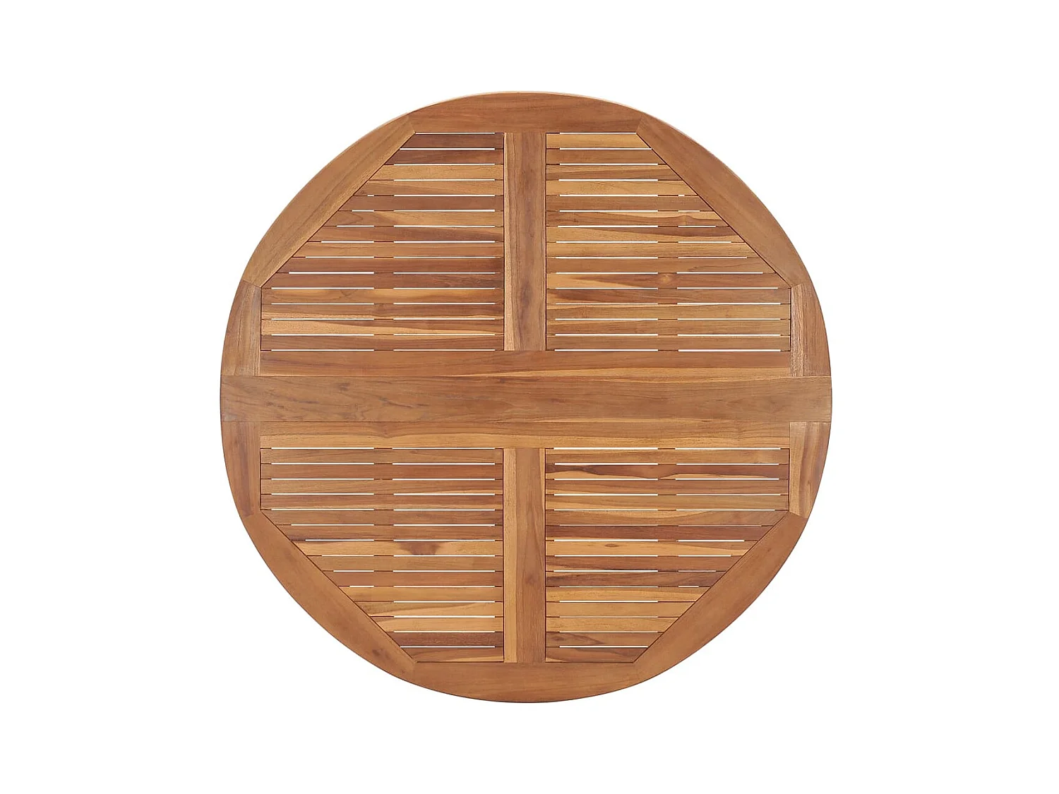 Table à manger de jardin pliable Ø110x75 cm Bois massif de teck GHR38775