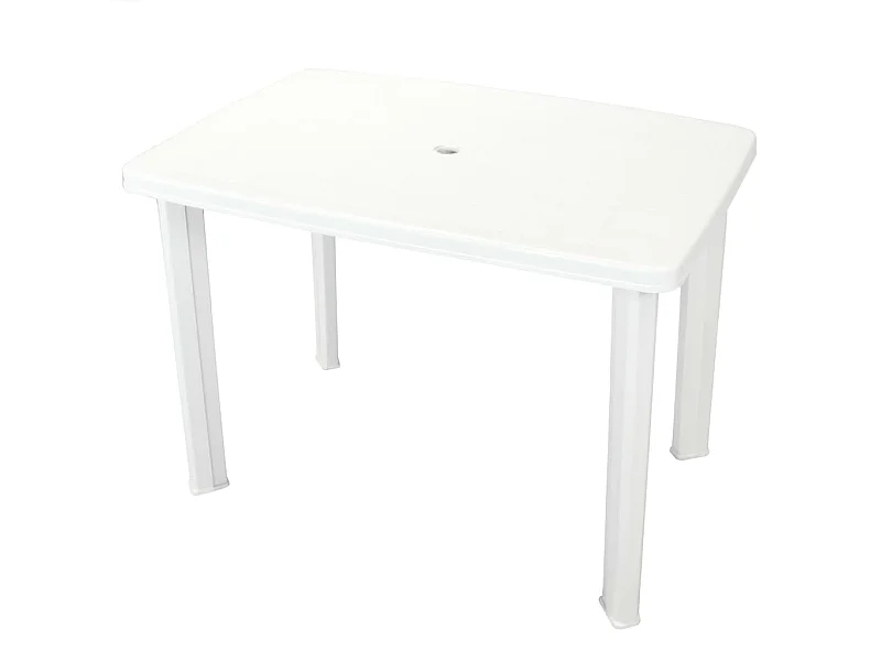 Table de jardin Blanc 101 x 68 x 72 cm Plastique GHR85758