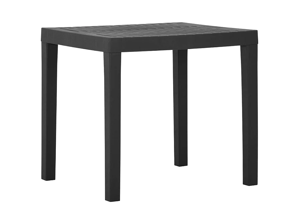 Table de jardin Gris 79x65x72 cm Plastique GHR18034