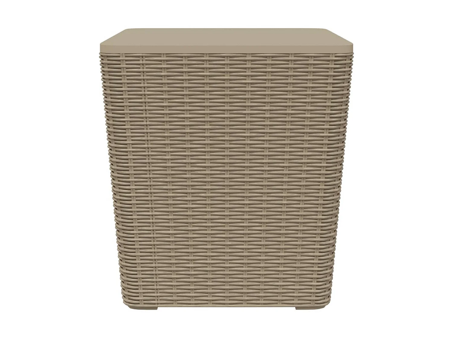 Mesa de comedor de jardín con tapa extraíble polipropileno marrón claro KOW56363