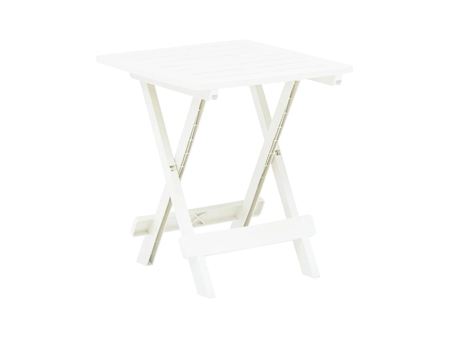 Table pliable de jardin blanc 45x43x50 cm plastique GHR65491