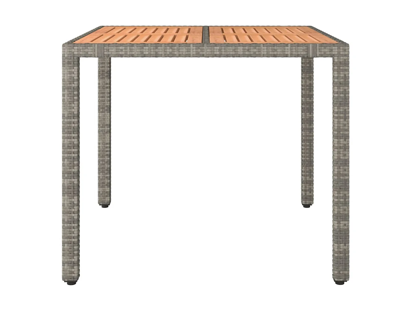 Table de jardin et dessus en bois Gris Résine tressée et acacia GHR78352
