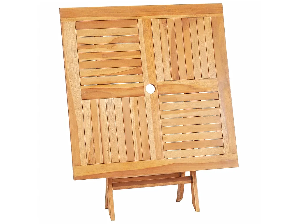Table pliable de jardin 85x85x76 cm Bois de teck solide GHR17020