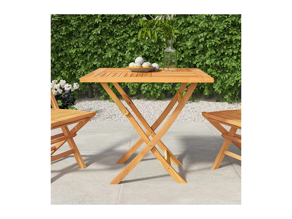 Table pliable de jardin 85x85x76 cm Bois de teck solide GHR17020