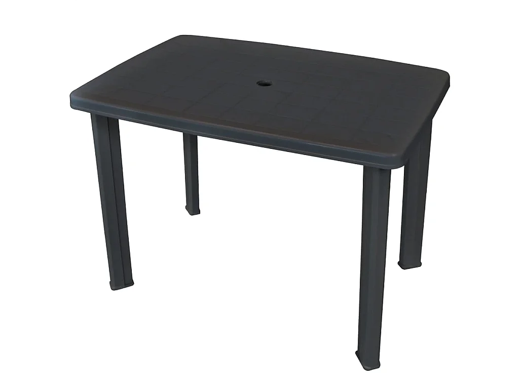 Table de jardin Anthracite 101 x 68 x 72 cm Plastique GHR71514