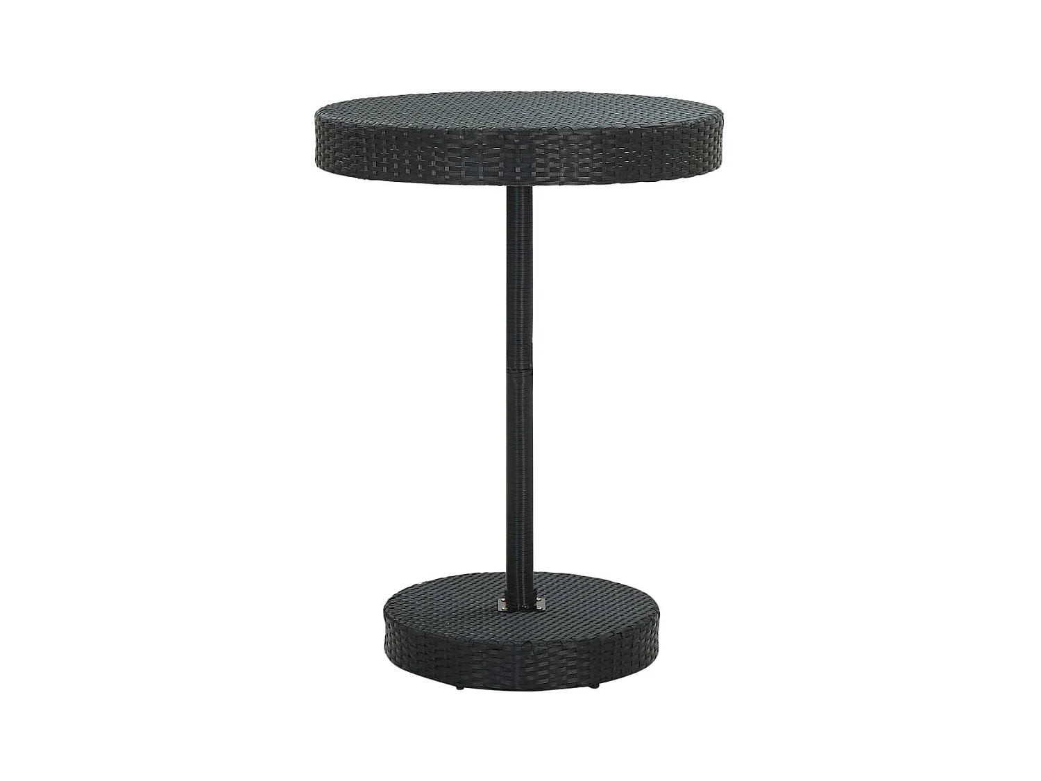 Table de jardin Noir 75,5x106 cm Résine tressée GHR64648