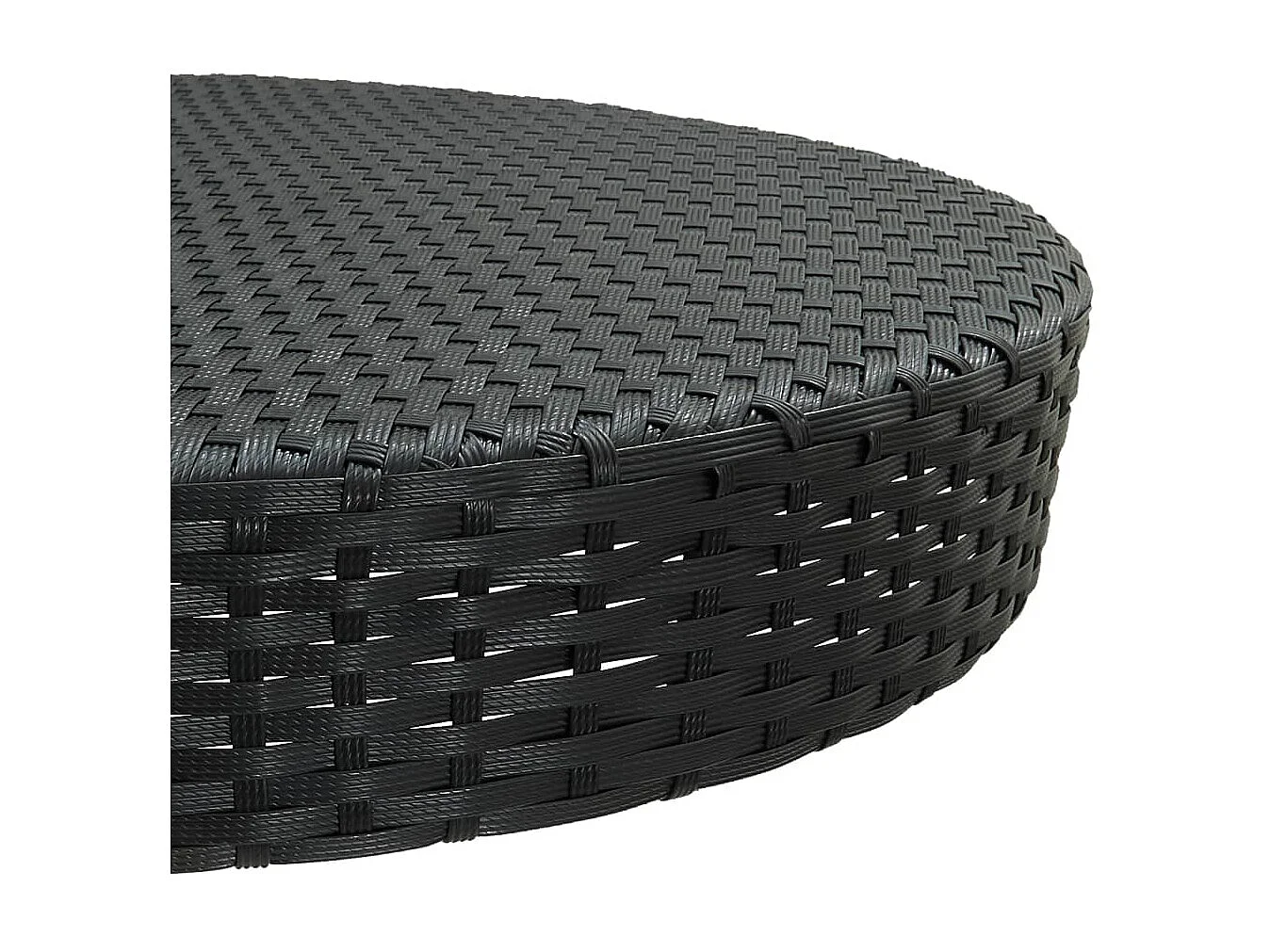 Table de jardin Noir 75,5x106 cm Résine tressée GHR64648