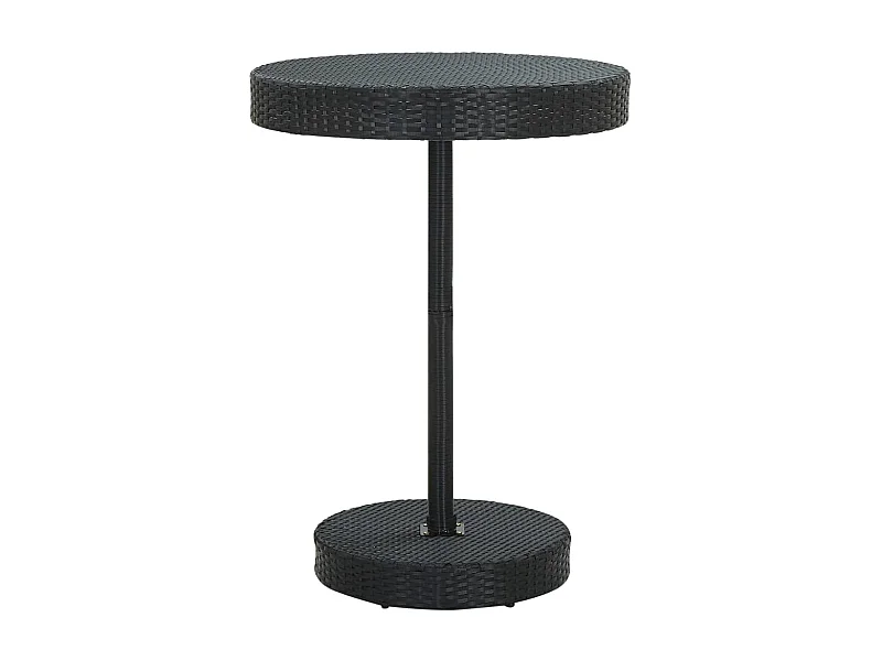 Table de jardin Noir 75,5x106 cm Résine tressée GHR64648