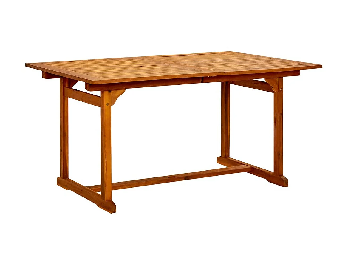Table à manger de jardin (150-200)x100x75cm Bois d'acacia massif GHR18014