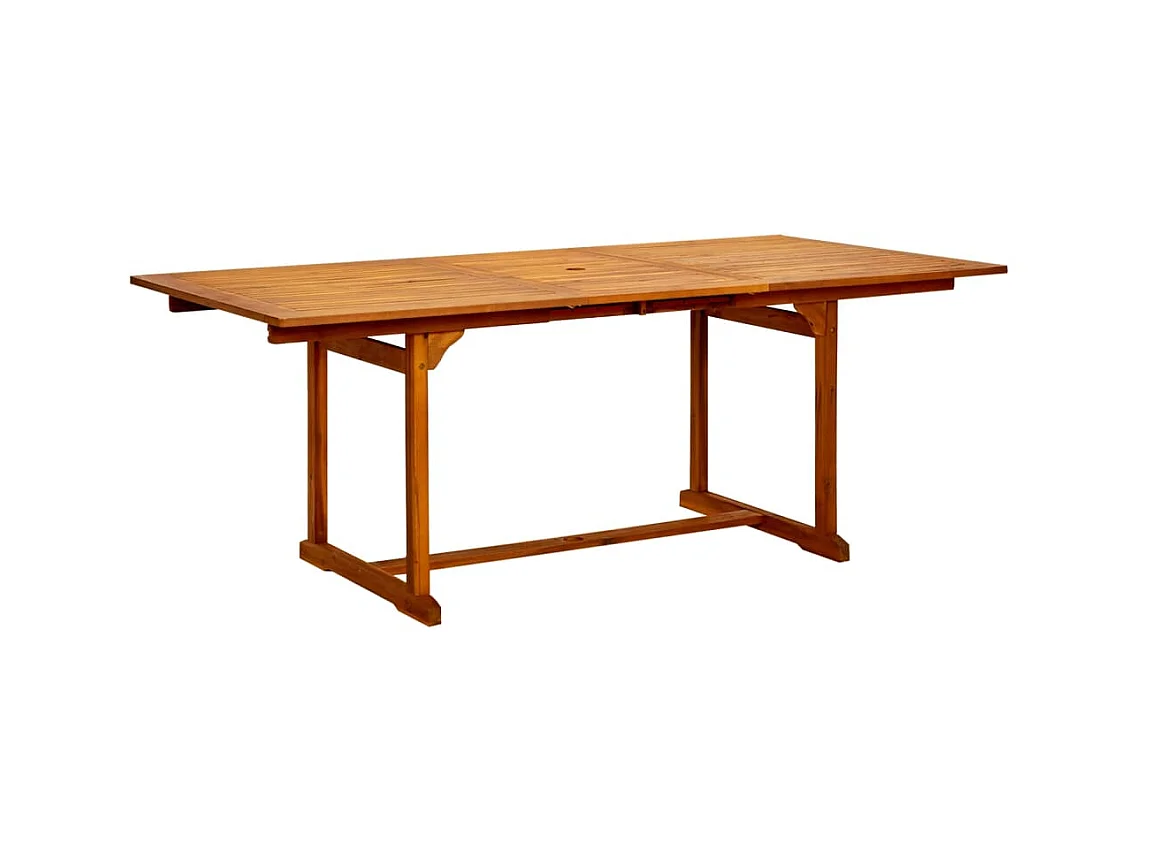 Table à manger de jardin (150-200)x100x75cm Bois d'acacia massif GHR18014