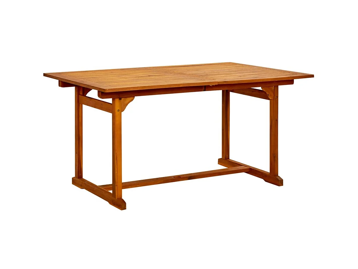 Table à manger de jardin (150-200)x100x75cm Bois d'acacia massif GHR18014