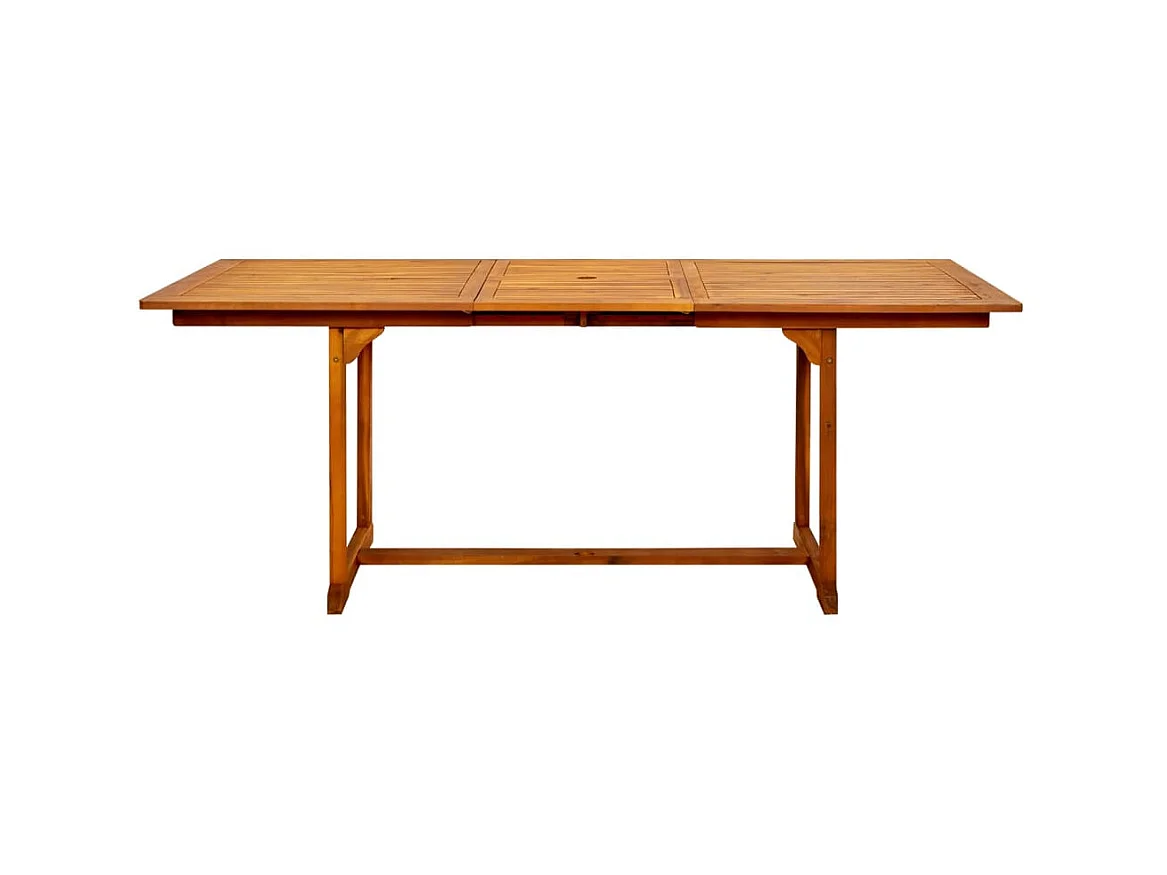 Table à manger de jardin (150-200)x100x75cm Bois d'acacia massif GHR18014