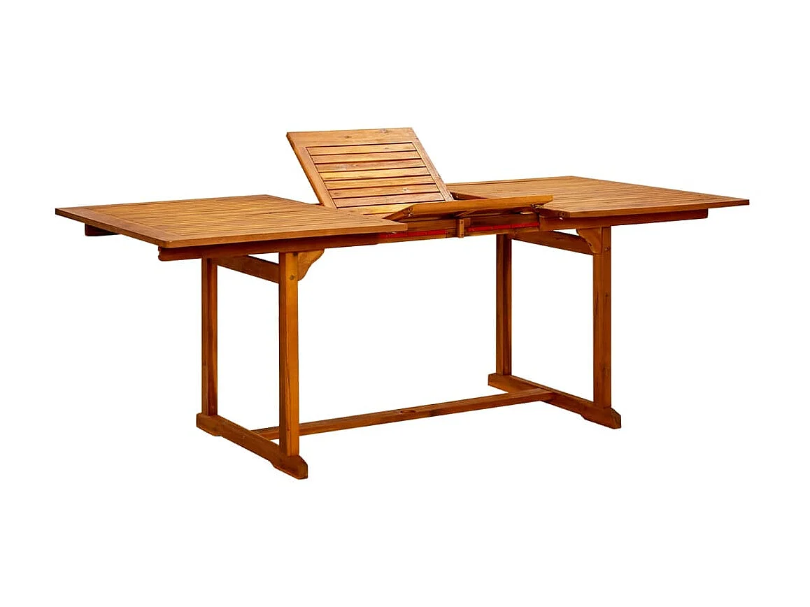 Table à manger de jardin (150-200)x100x75cm Bois d'acacia massif GHR18014