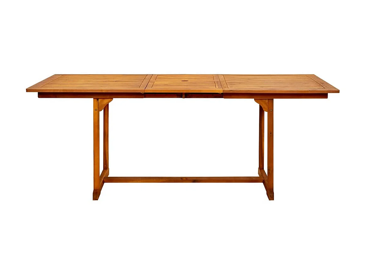 Table à manger de jardin (150-200)x100x75cm Bois d'acacia massif GHR18014
