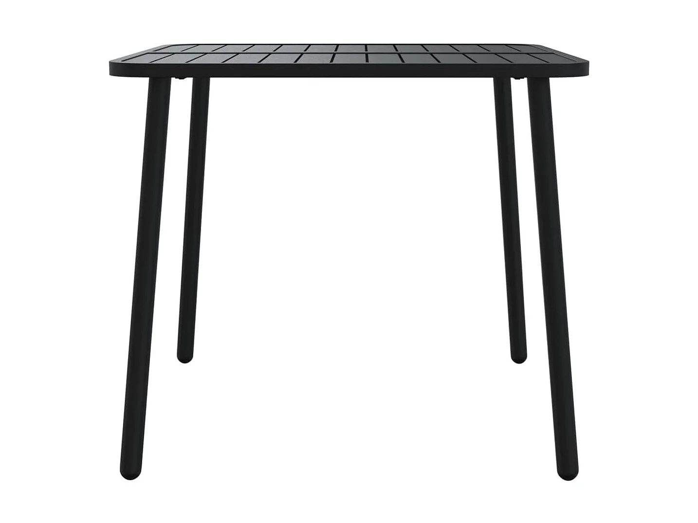 Table de jardin anthracite 80x80x71 cm acier GHR44450