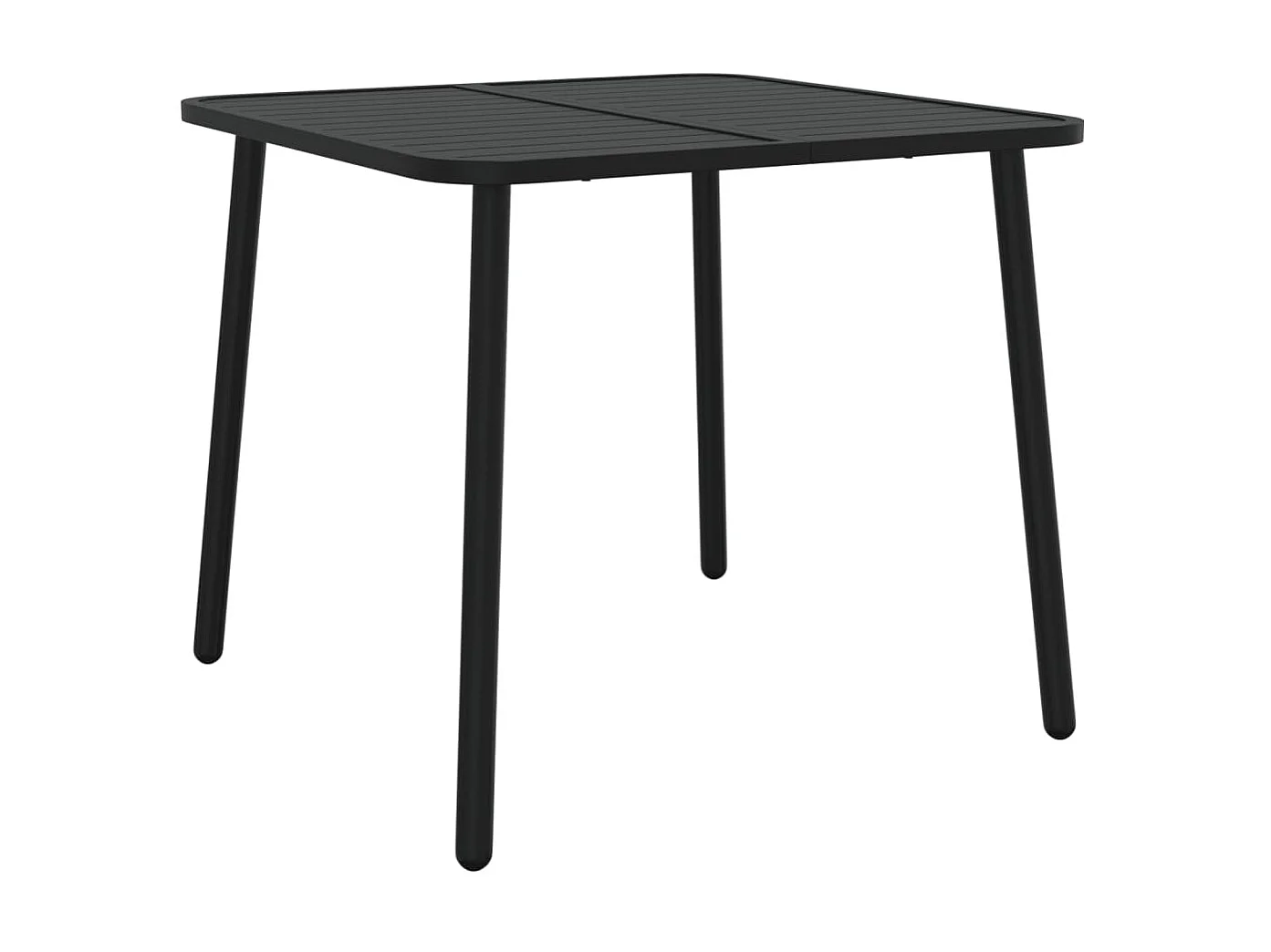 Table de jardin anthracite 80x80x71 cm acier GHR44450