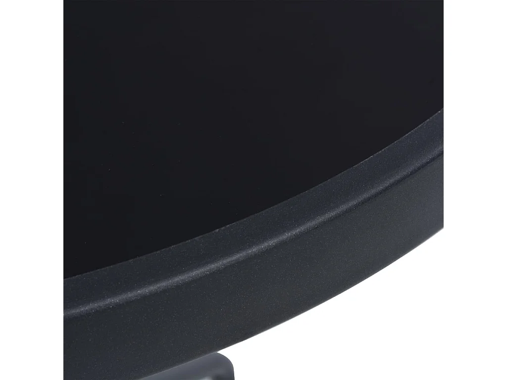 Mesa de comedor de jardín acero y vidrio negro 60 cm KOW59297