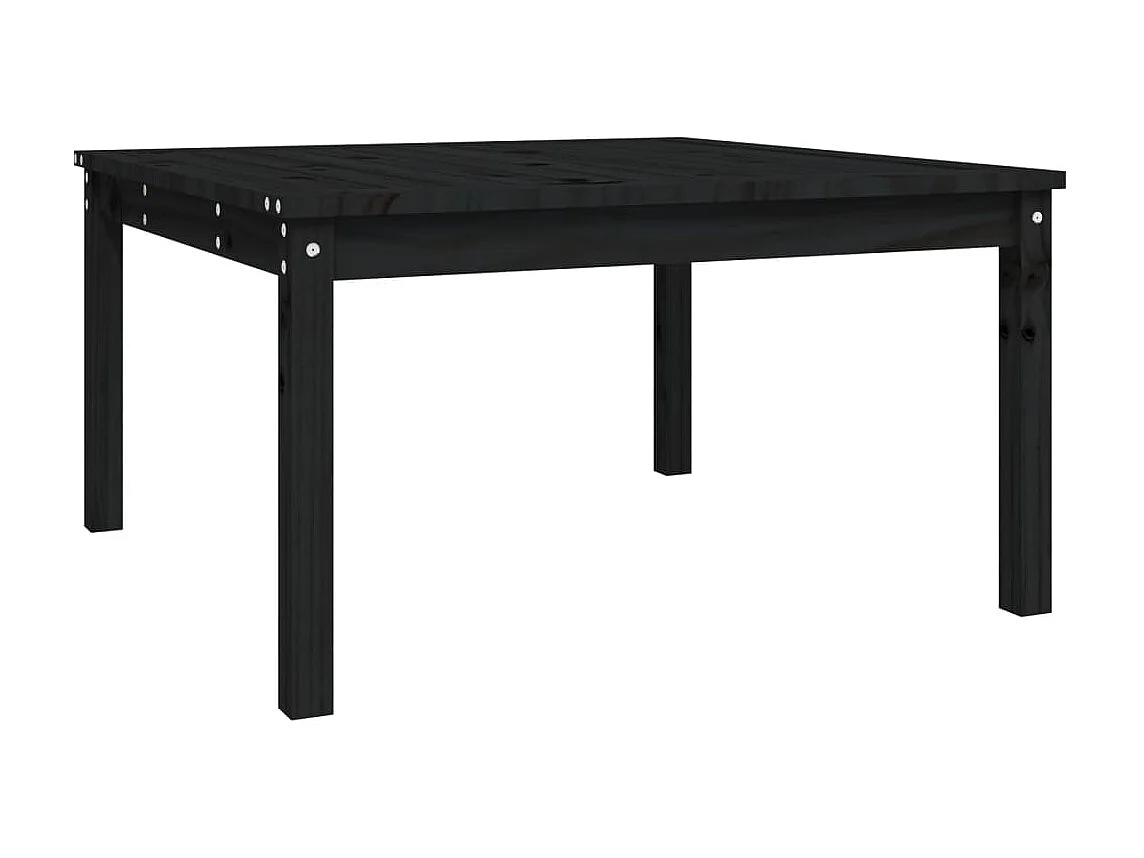 Table de jardin noir 82,5x82,5x45 cm bois massif de pin GHR31011