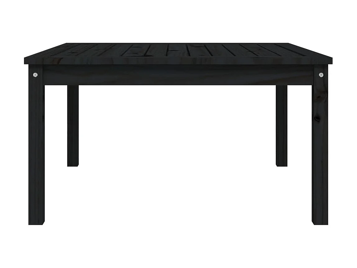 Table de jardin noir 82,5x82,5x45 cm bois massif de pin GHR31011