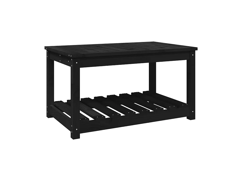 Tuintafel 82,5x50,5x45 cm massief grenenhout zwart NL361266