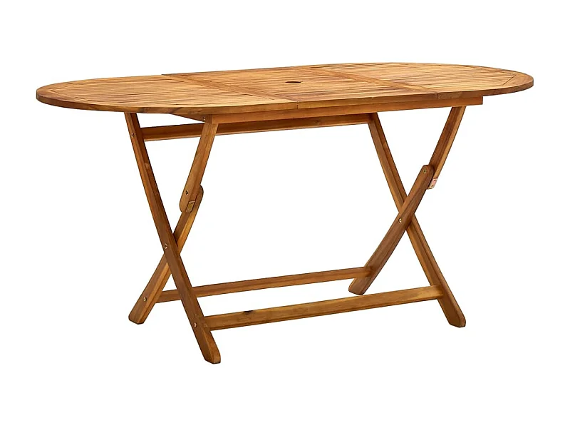 Mesa de jardim dobrável 160x85x75 cm madeira de acácia maciça PT500393