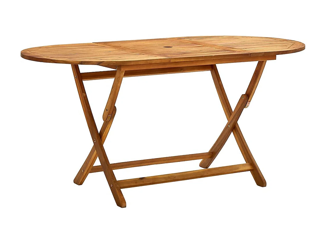 Table de jardin pliable 160x85x75 cm Bois d'acacia massif GHR98544