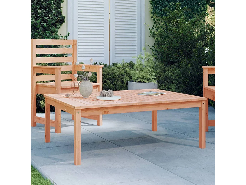 Mesa de comedor de jardín madera maciza abeto de Douglas 121x82,5x45 cm KOW19445