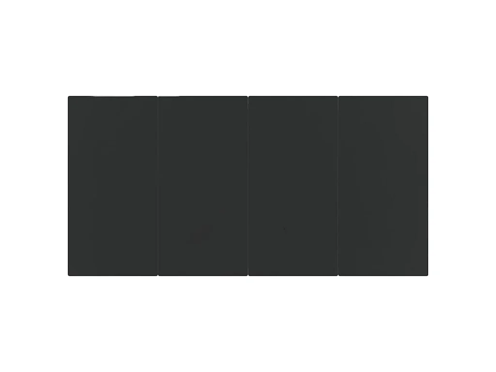 Table à manger de jardin Noir 160x80x74 cm Acier et verre trempé GHR15589