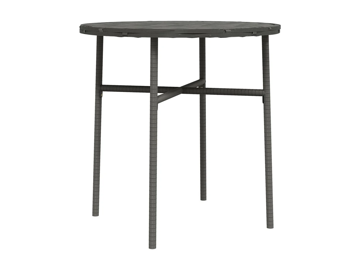 Salontafel 45 cm poly rattan grijs NL760159